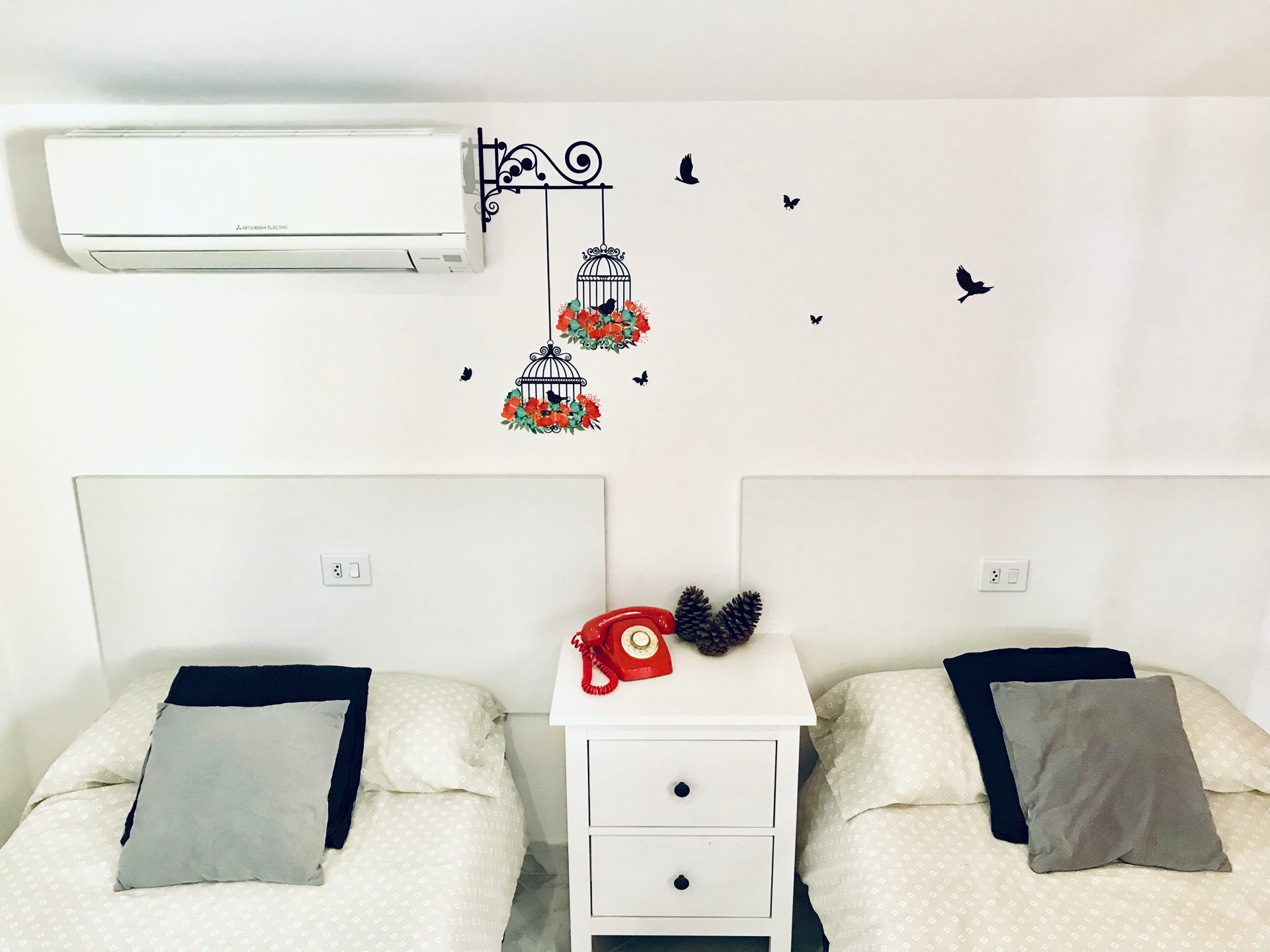 Camas gemelas individuales .